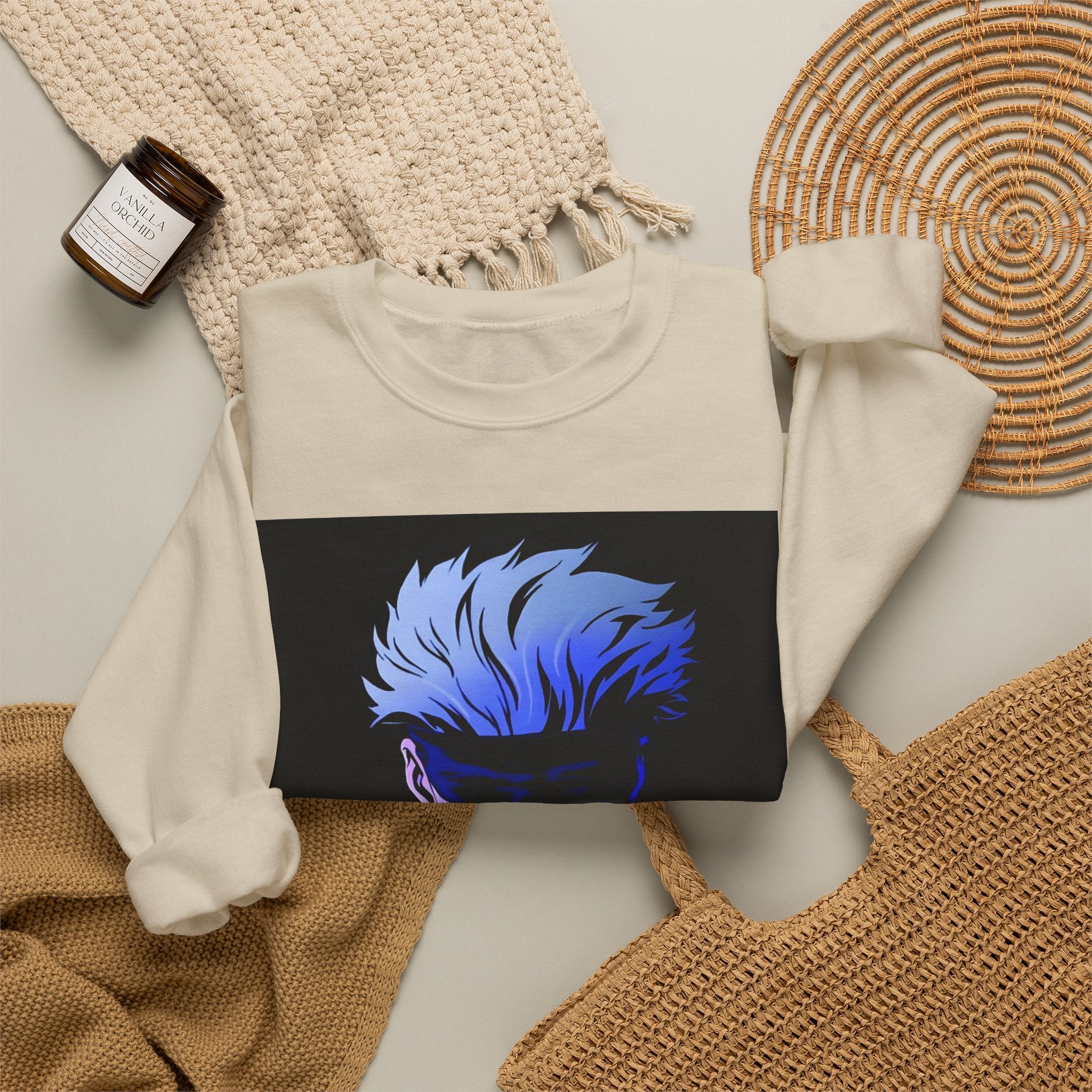 Anime Jujutsu Kaisen Sweatshirt — Blue Midnight Portrait Crewneck