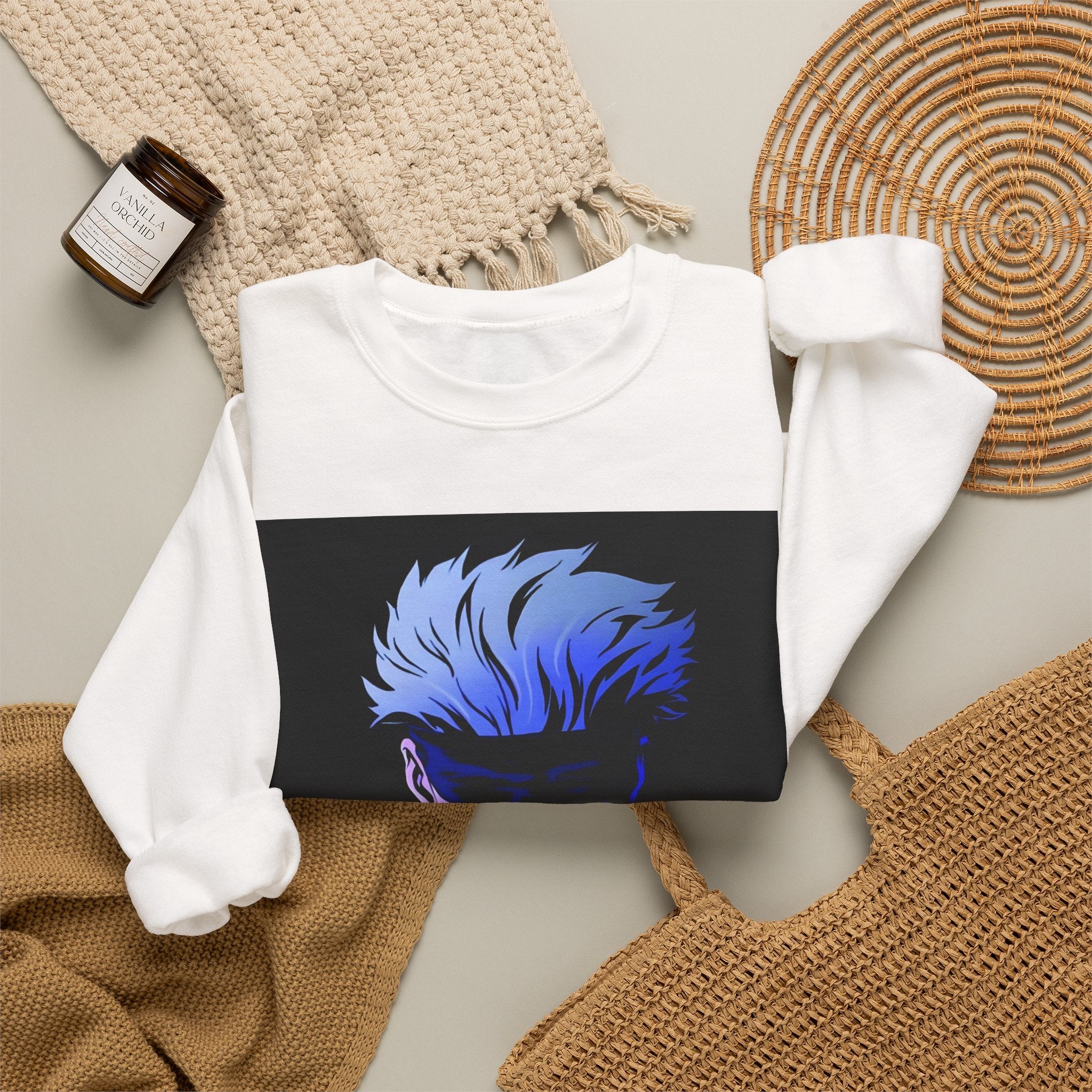 Anime Jujutsu Kaisen Sweatshirt — Blue Midnight Portrait Crewneck