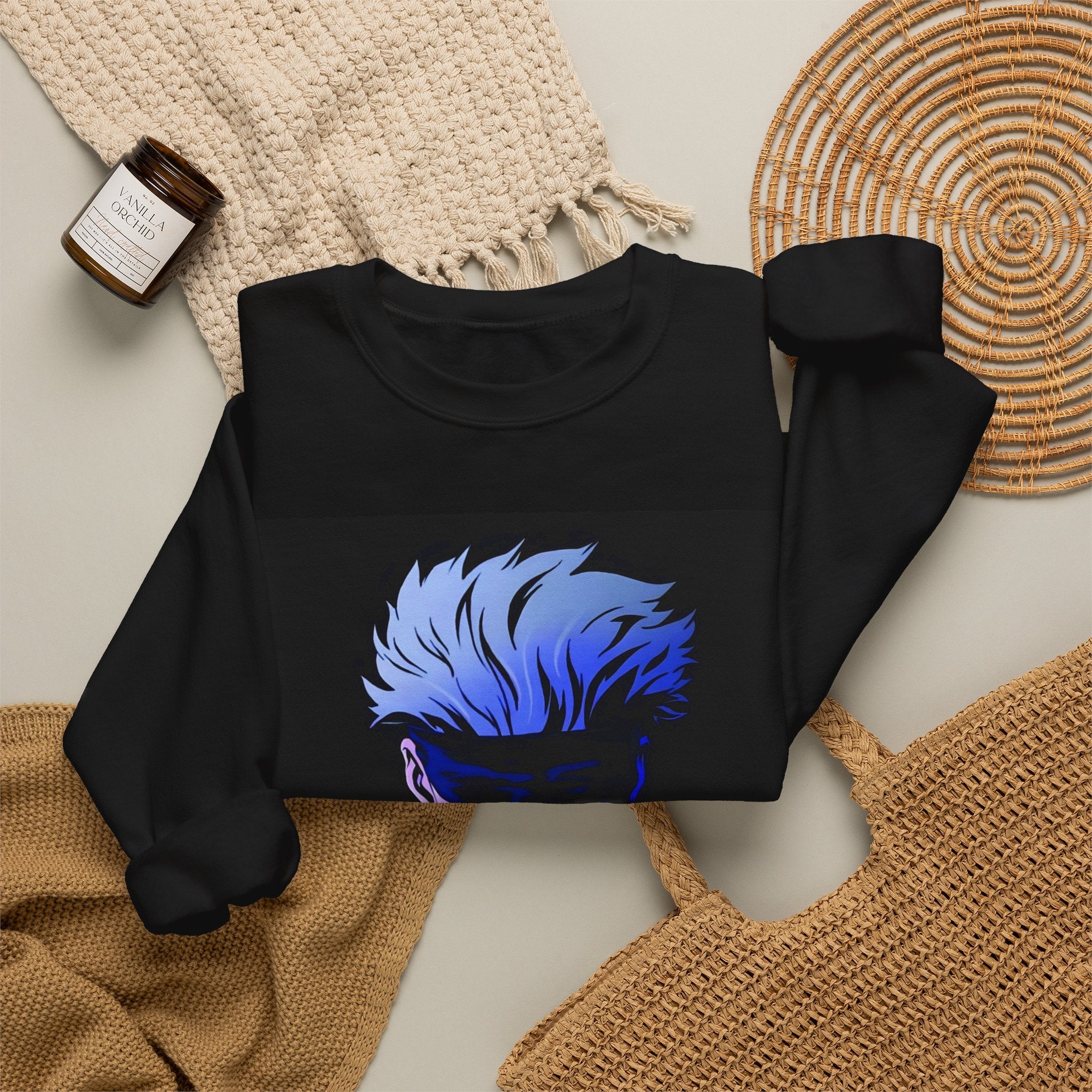 Anime Jujutsu Kaisen Sweatshirt — Blue Midnight Portrait Crewneck